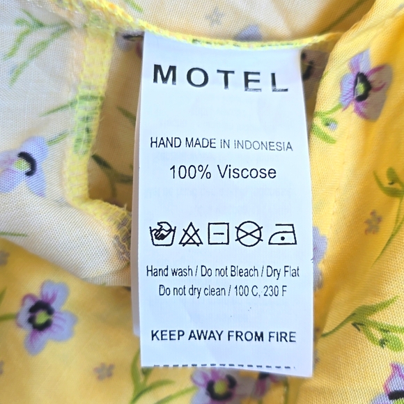 NWT MOTEL Gladis Crop Top in Wildflower lemondrop size medium - Picture 8 of 15